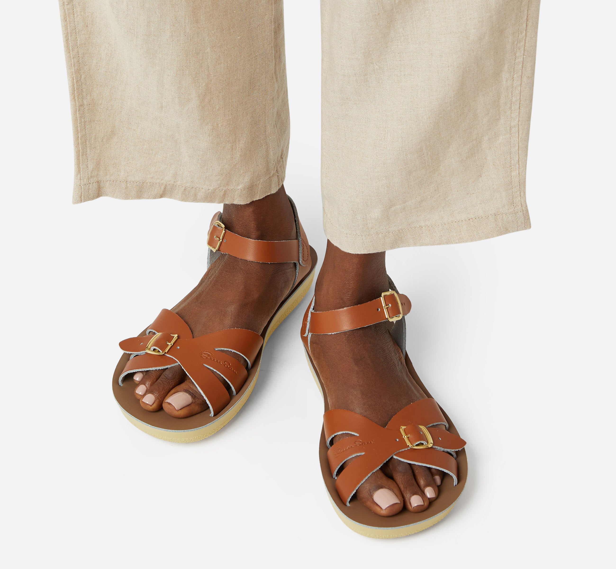 Boardwalk Tan Damensandale - Salt-Water Sandals EU
