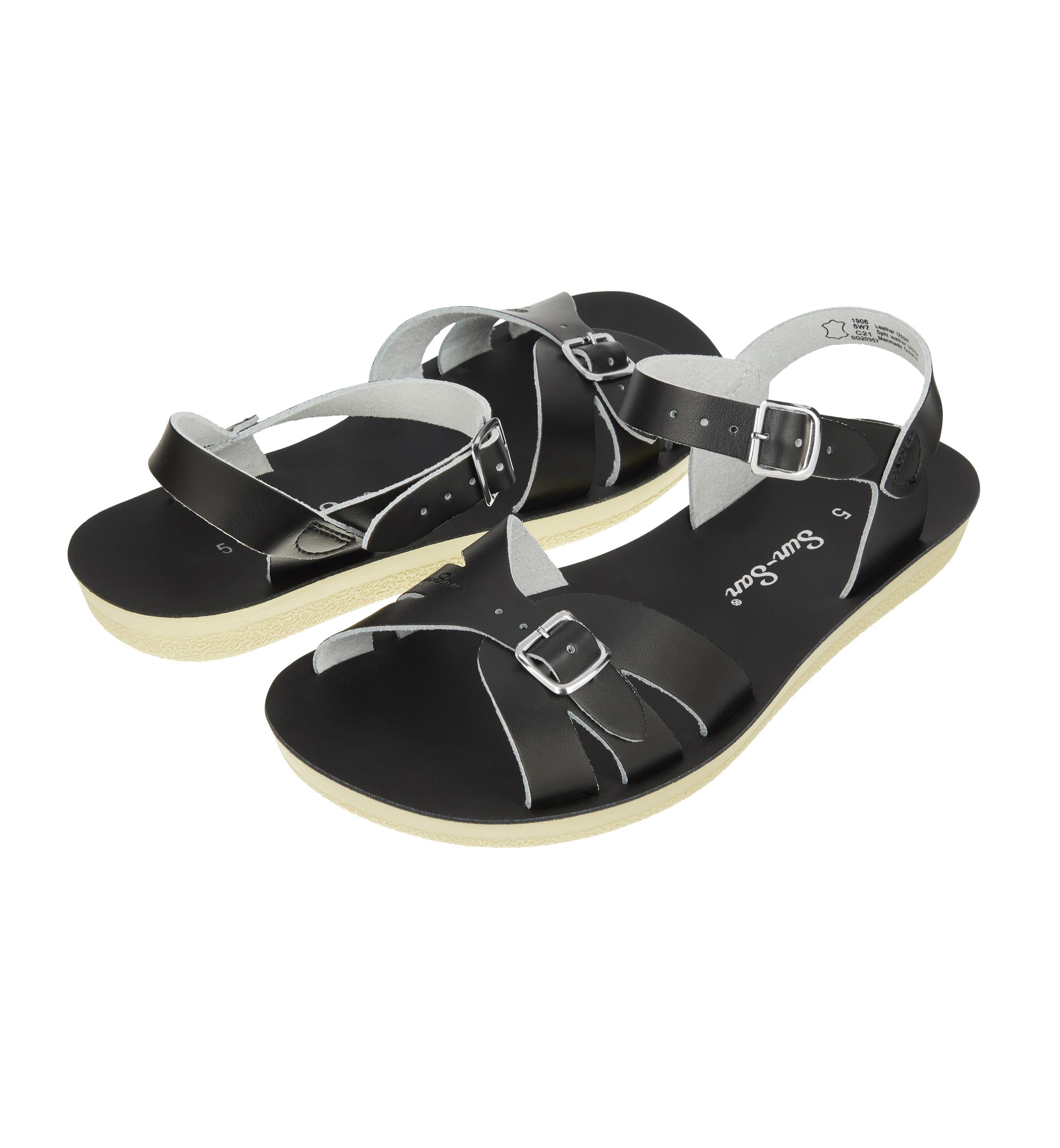 Boardwalk Schwarze Damensandale - Salt-Water Sandals EU
