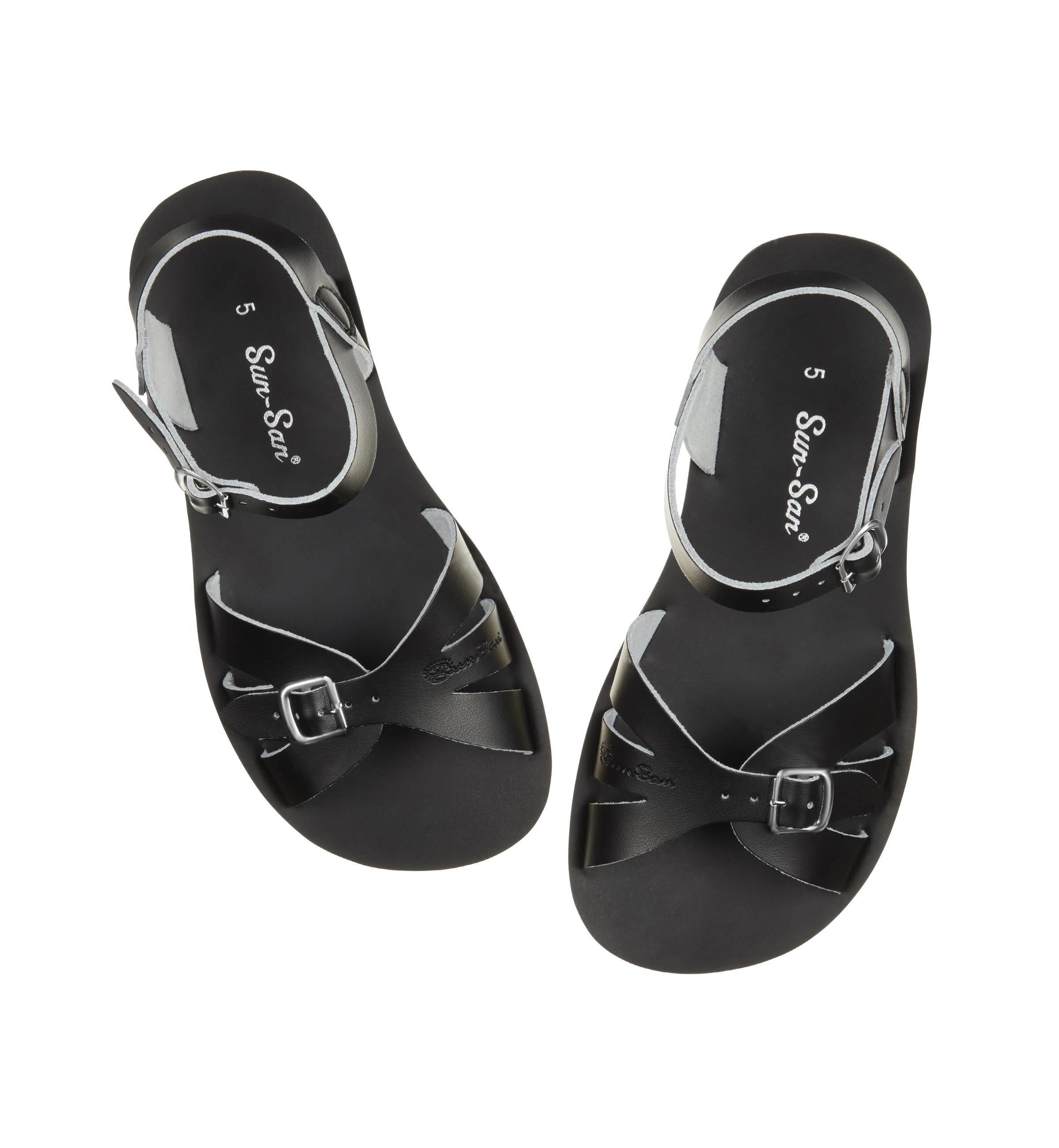 Boardwalk Schwarze Damensandale - Salt-Water Sandals EU