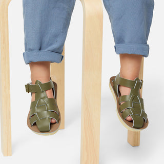 Shark Olive Kindersandale - Schmale Passform-Sandalen Für Kinder - Salt-Water Sandals EU
