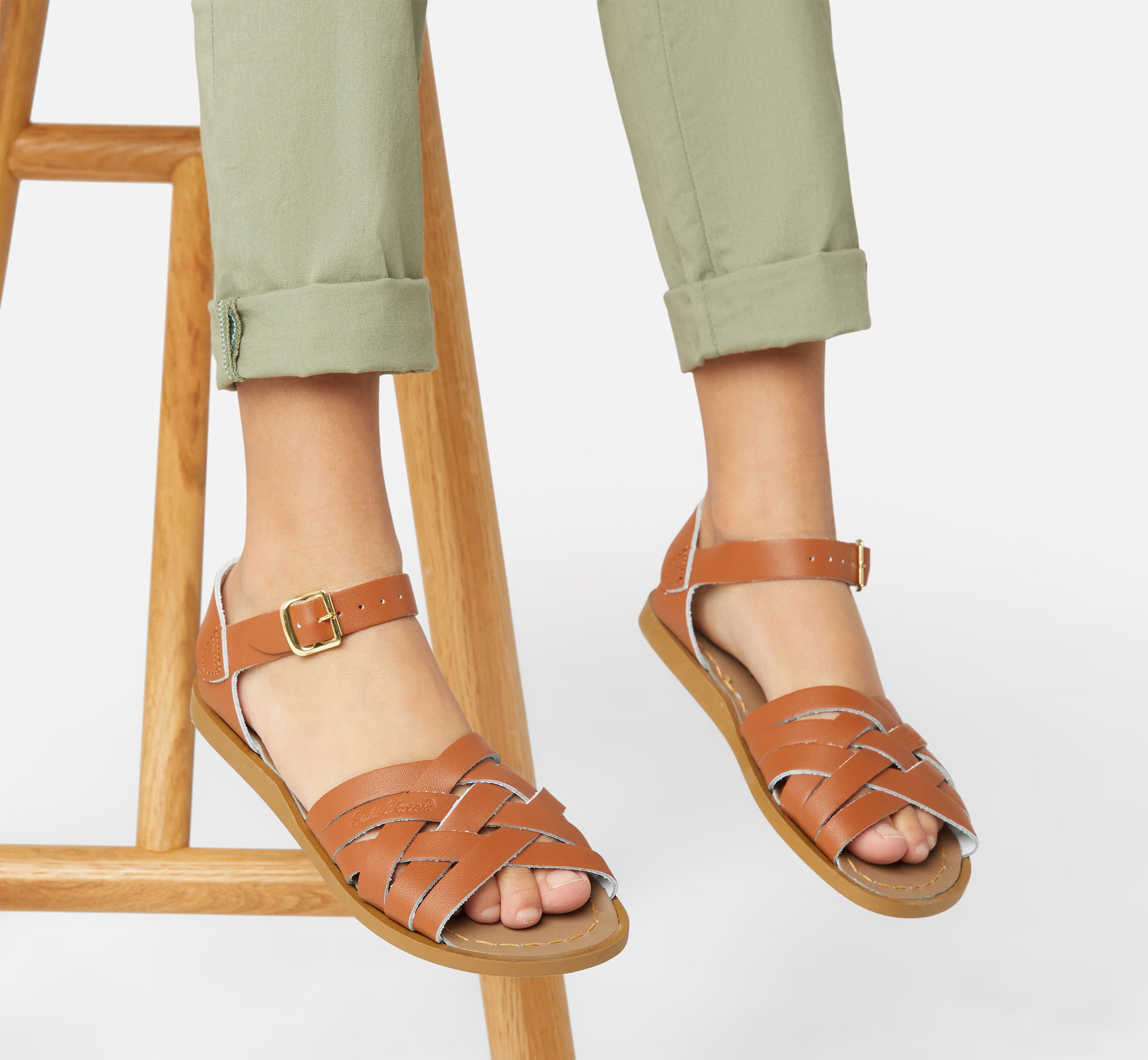 Sandale Retro Pour Enfants Beige - Salt-Water Sandals EU