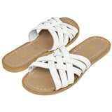 Retro Slide Weiße Damensandale - Weiße Damensandalen - Salt-Water Sandals EU