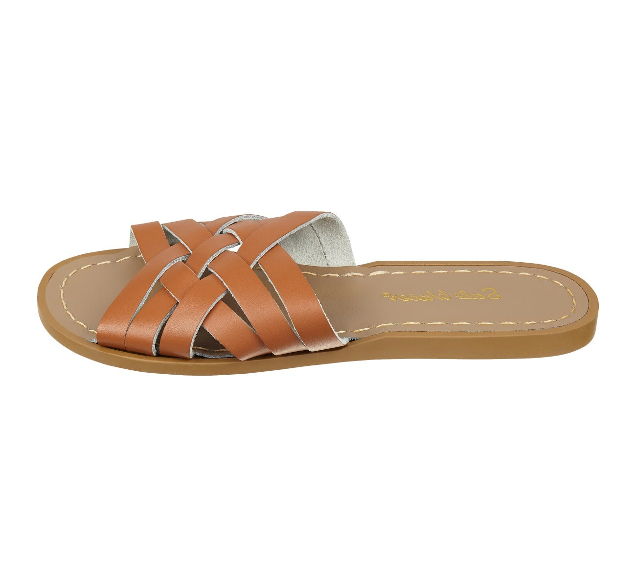 Retro Slide Tan Damen Sandale