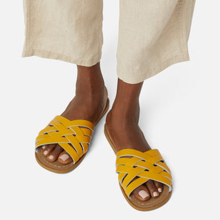 Retro Slide Senf Damen Sandale - Gelbe Damensandalen - Salt-Water Sandals EU