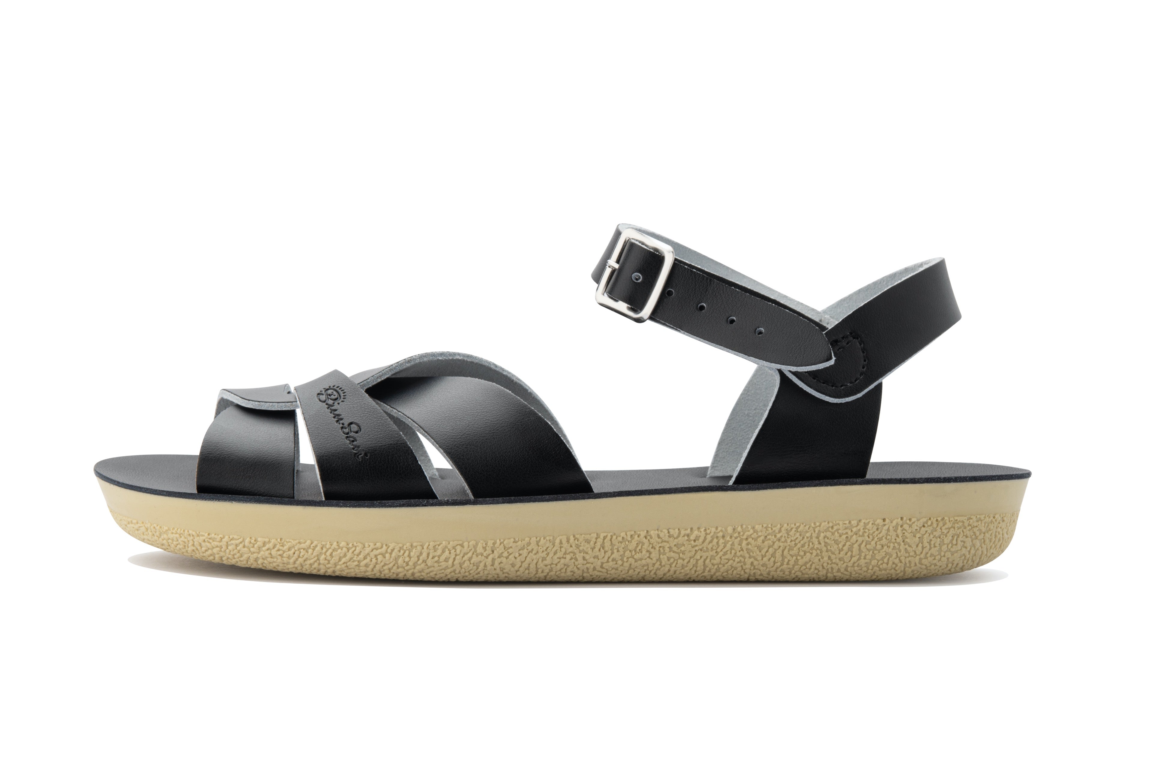 Schwarze Damensandale „Swimmer “. - Salt-Water Sandals EU