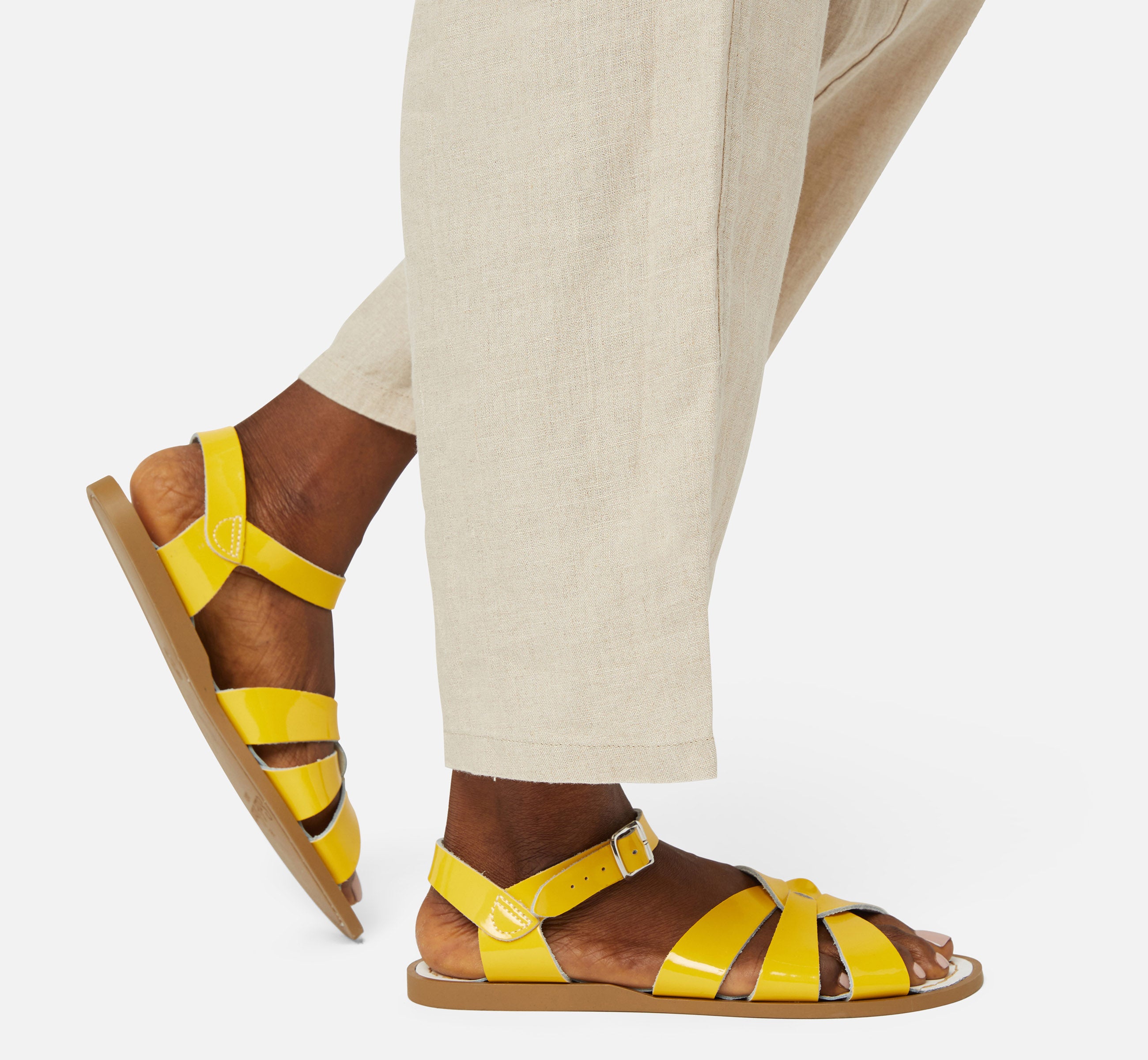 Original Shiny Yellow Womens Sandal - Salt-Water Sandals EU