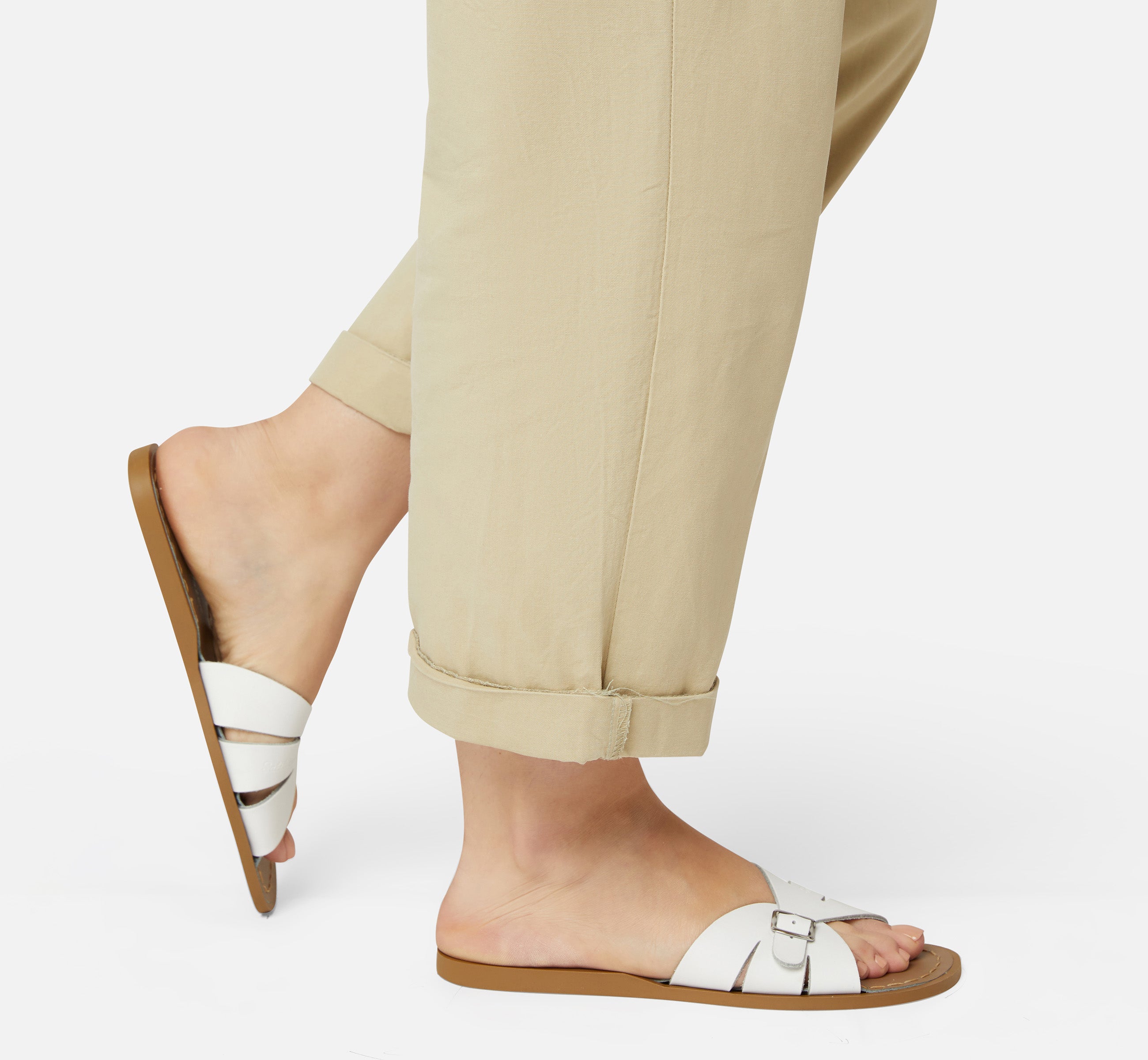 Classic Slide White Womens Sandal