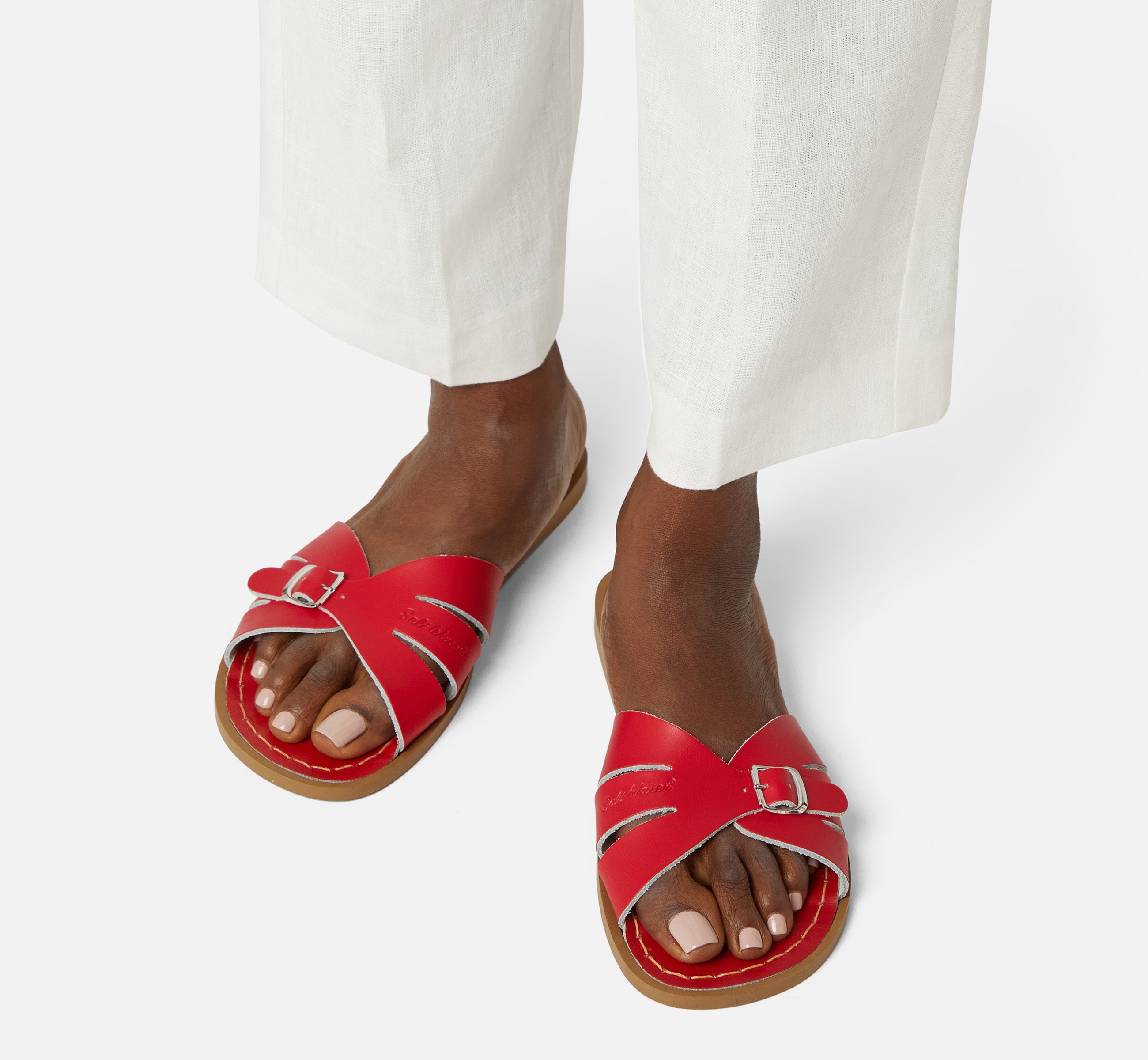 Classic Slide Red Womens Sandal - Salt-Water Sandals EU