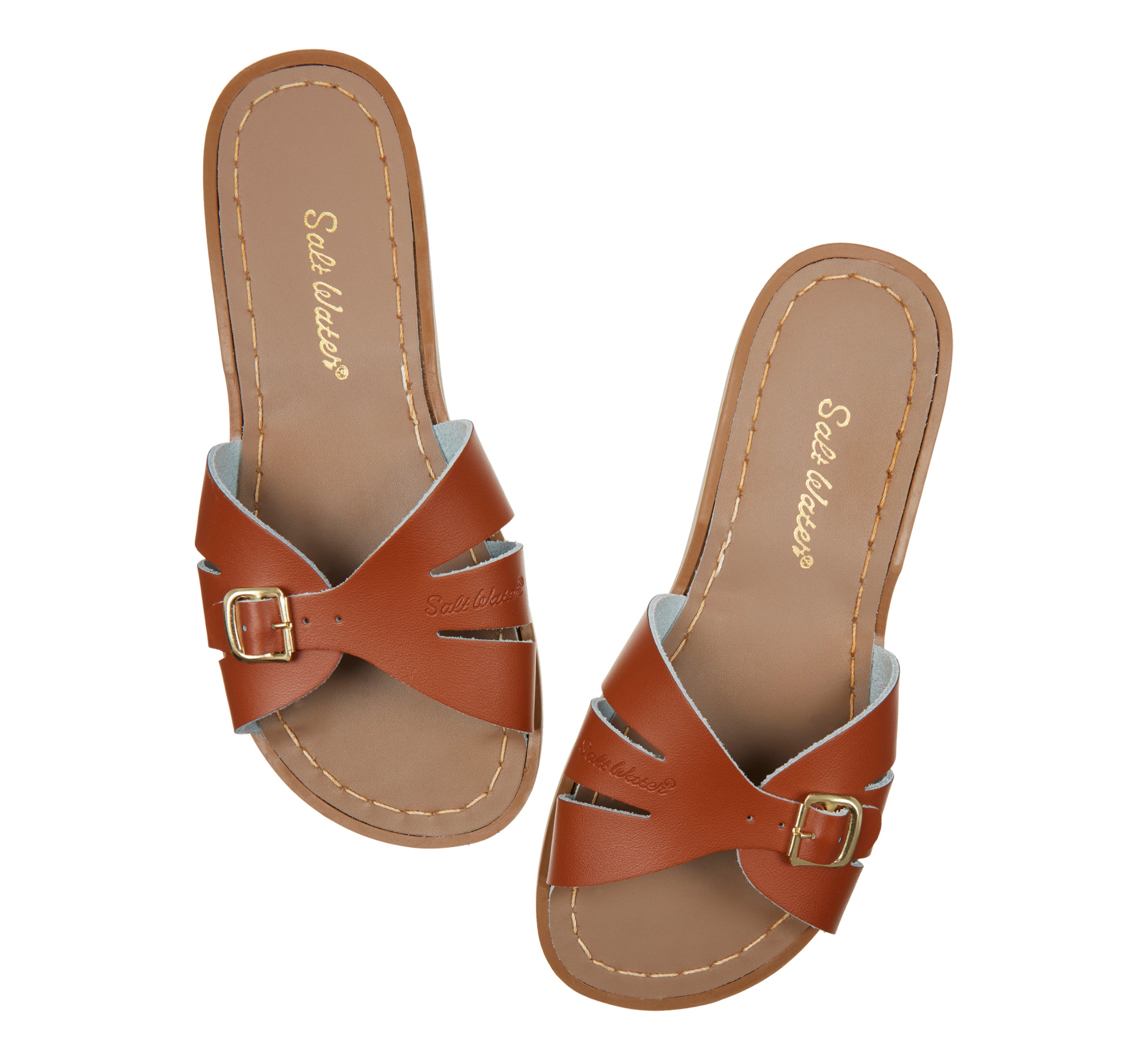 Classic Slide Tan Womens Sandal - Salt-Water Sandals EU