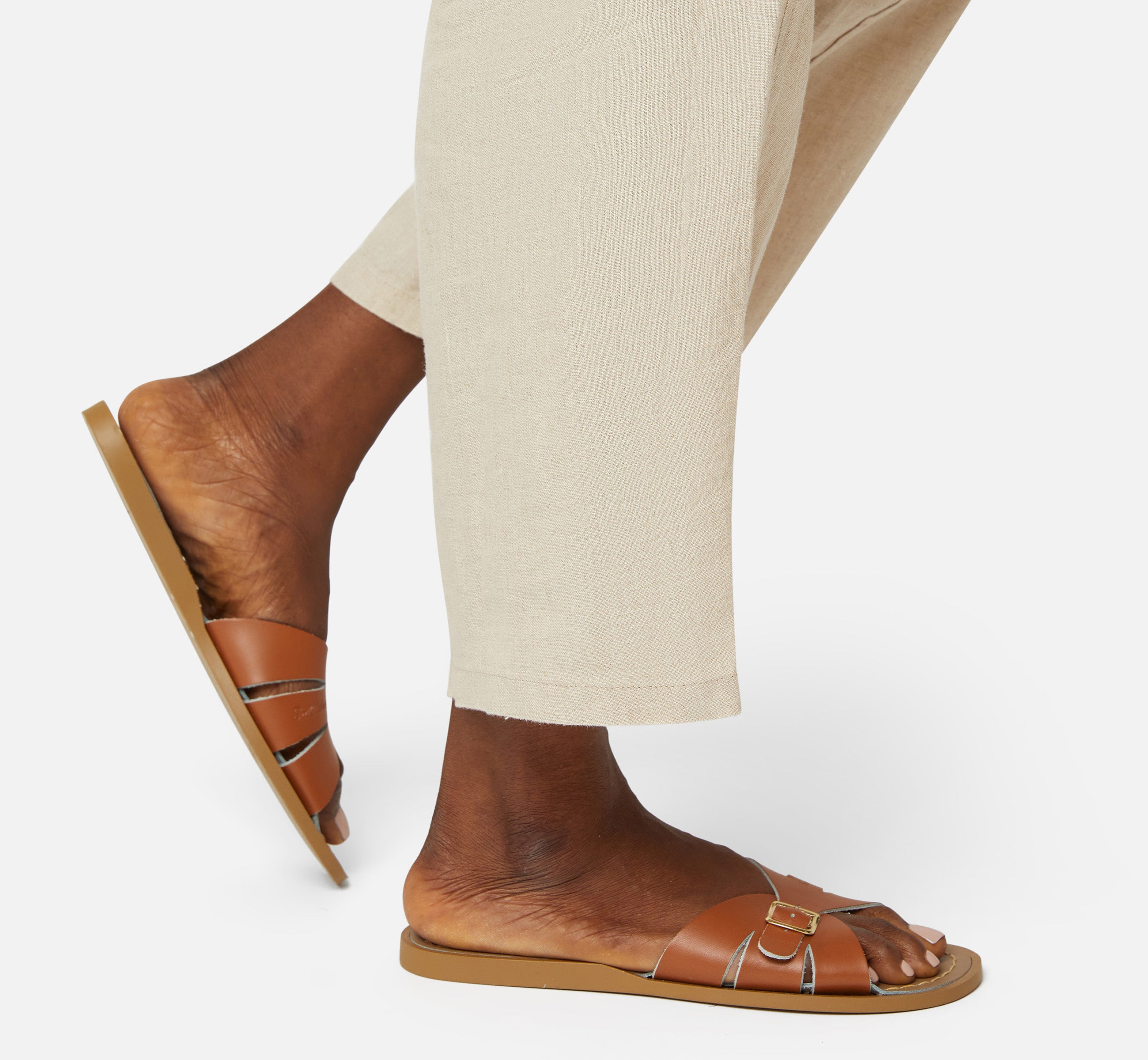 Classic Slide Tan Womens Sandal - Salt-Water Sandals EU