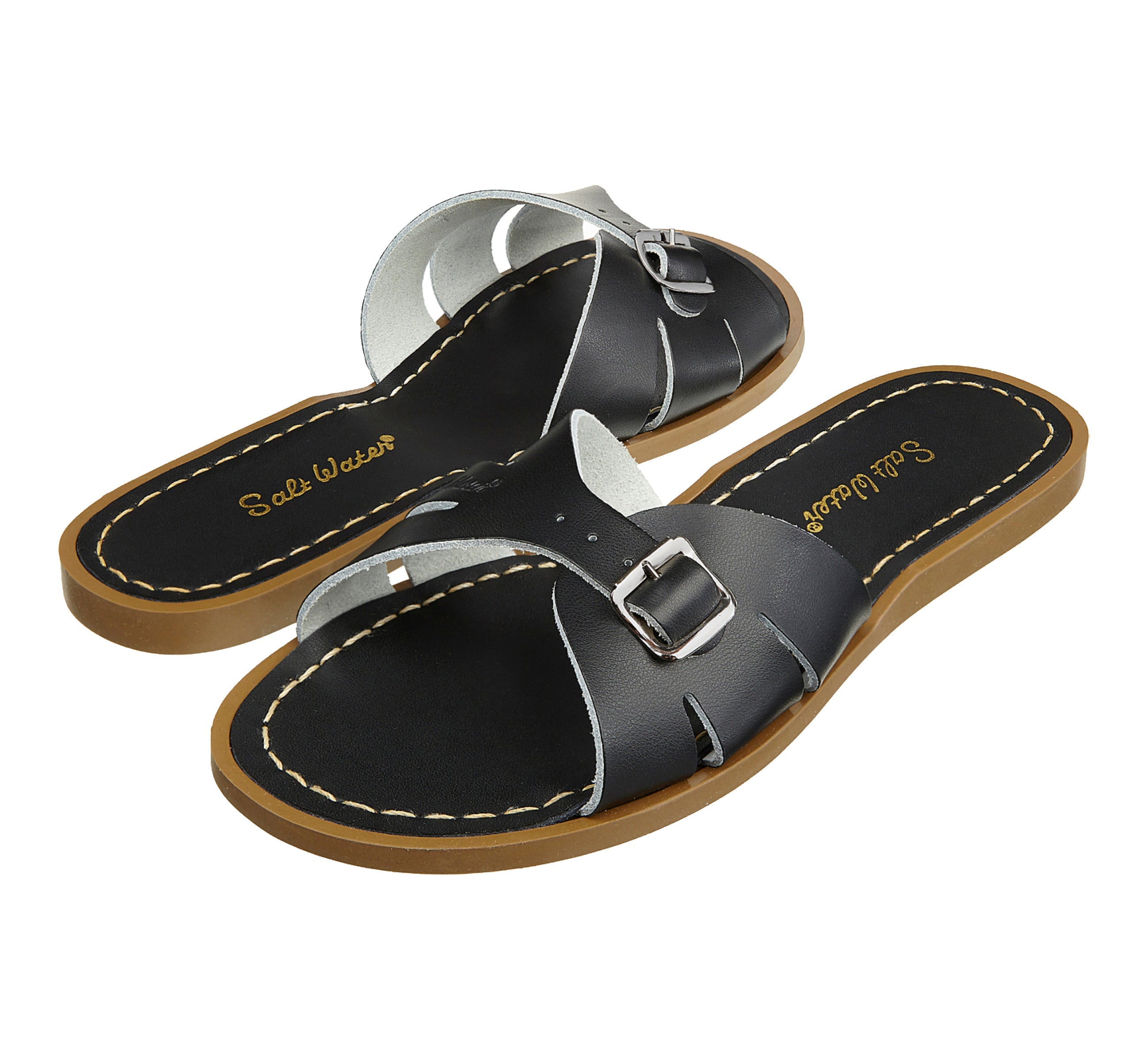 Classic Slide Black Womens Sandal - Salt-Water Sandals EU