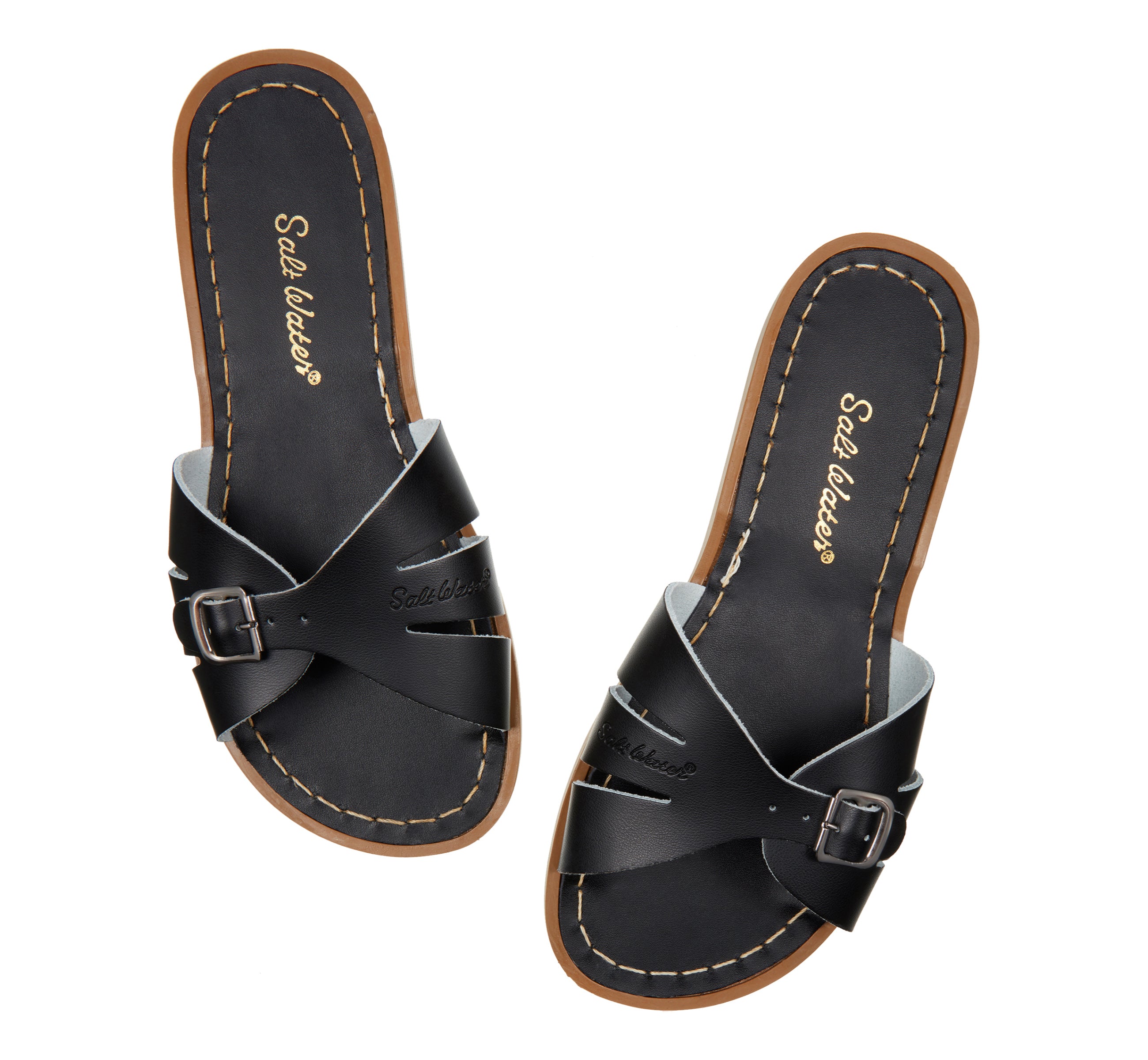 Classic Slide Black Womens Sandal - Salt-Water Sandals EU