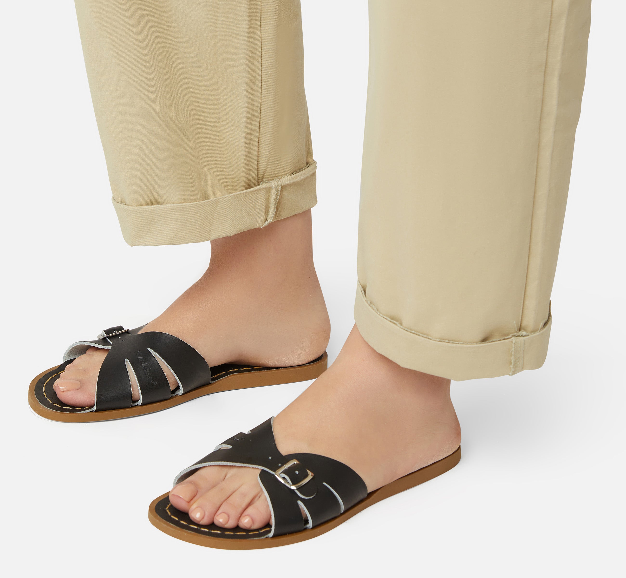 Classic Slide Black Womens Sandal - Salt-Water Sandals EU