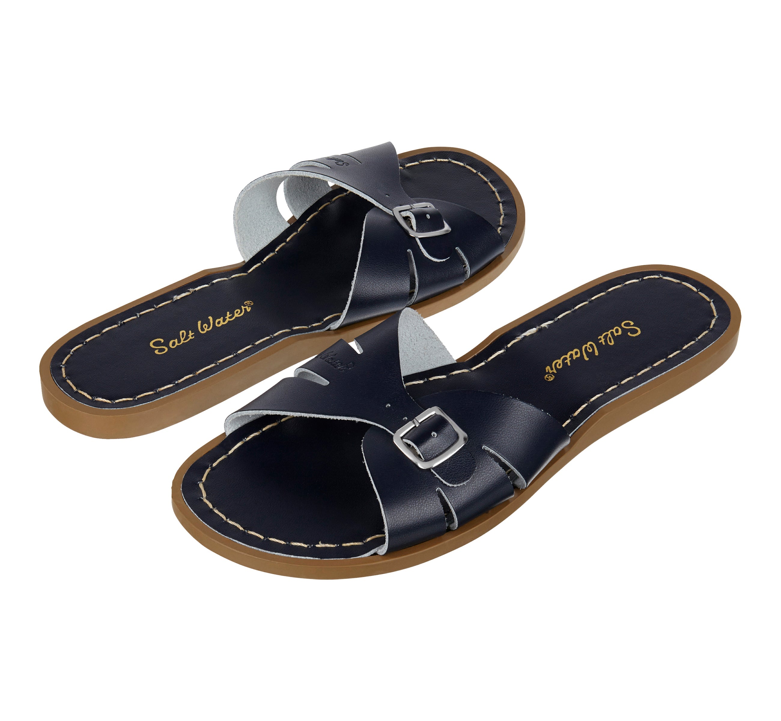 Classic Slide Navy Womens Sandal - Salt-Water Sandals EU