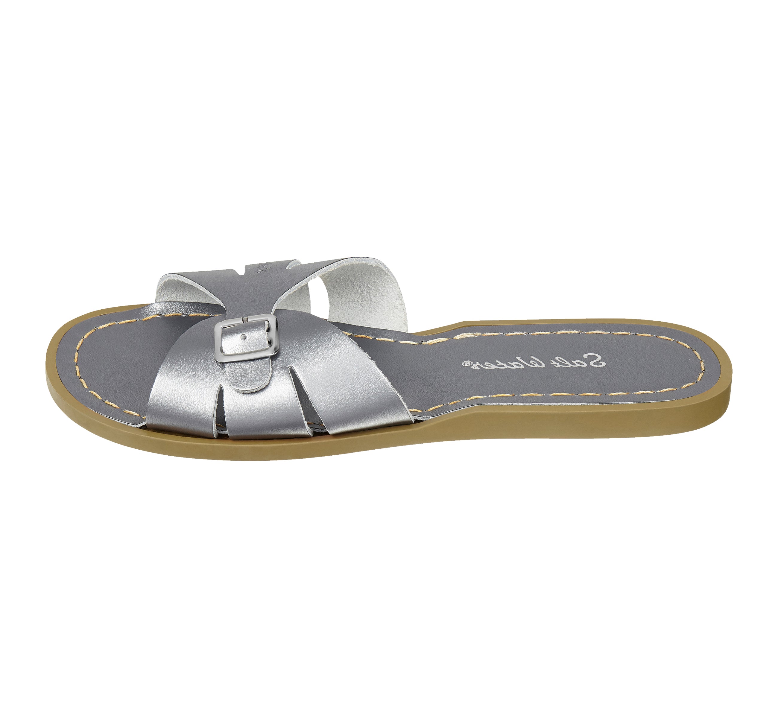 Classic Slide Pewter Womens Sandal - Salt-Water Sandals EU