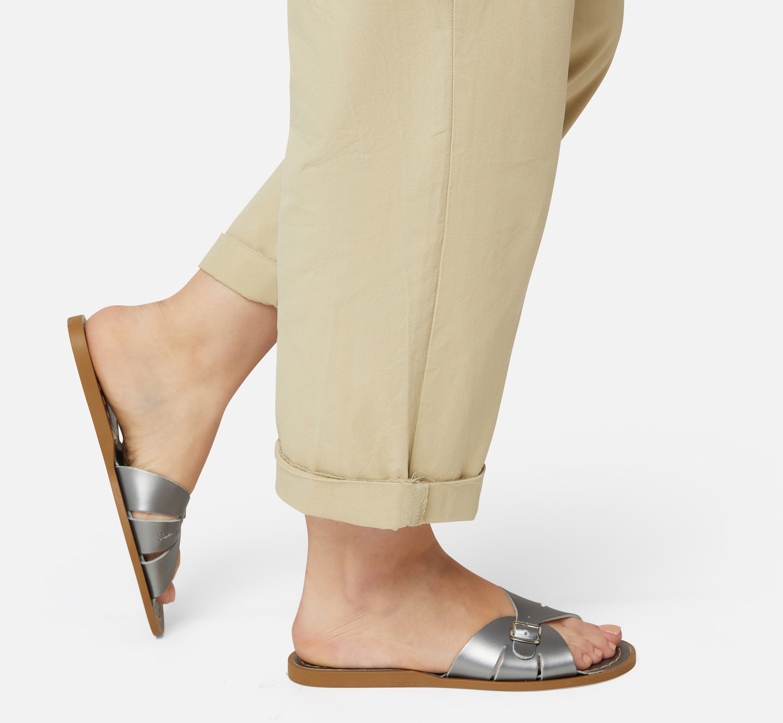 Classic Slide Pewter Womens Sandal - Salt-Water Sandals EU