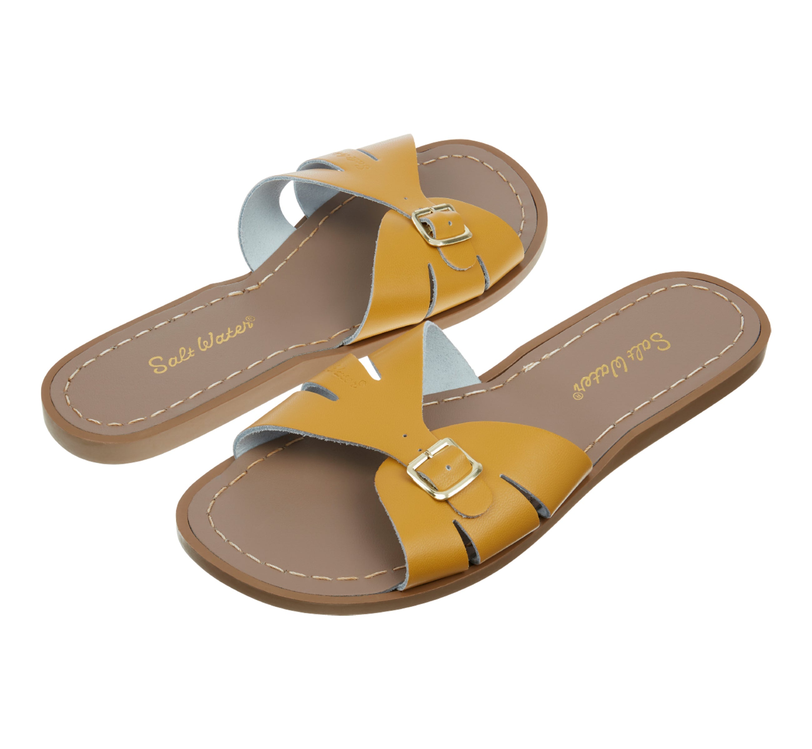 Classic Slide Mustard Womens Sandal - Salt-Water Sandals EU