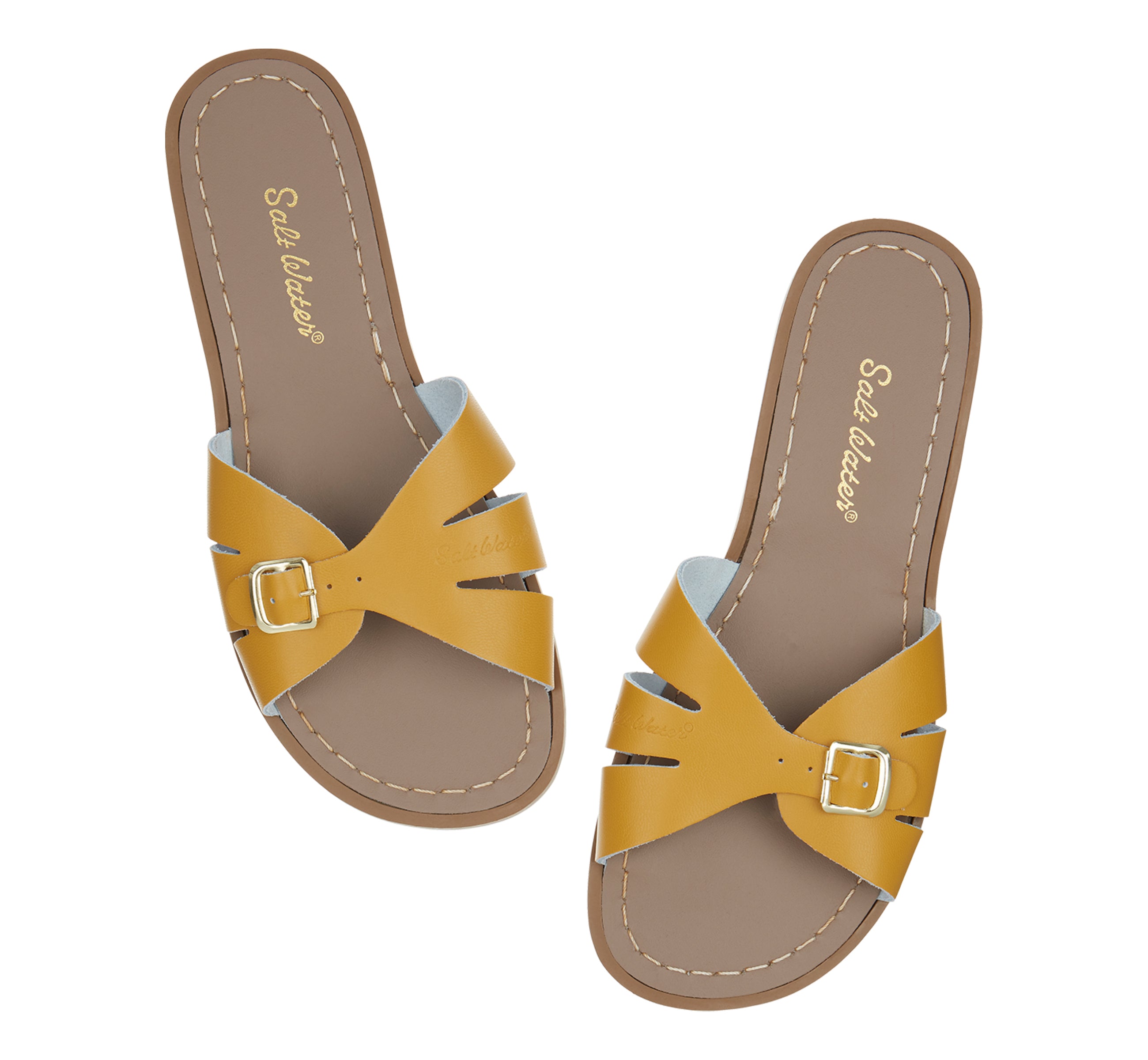 Classic Slide Mustard Womens Sandal - Salt-Water Sandals EU