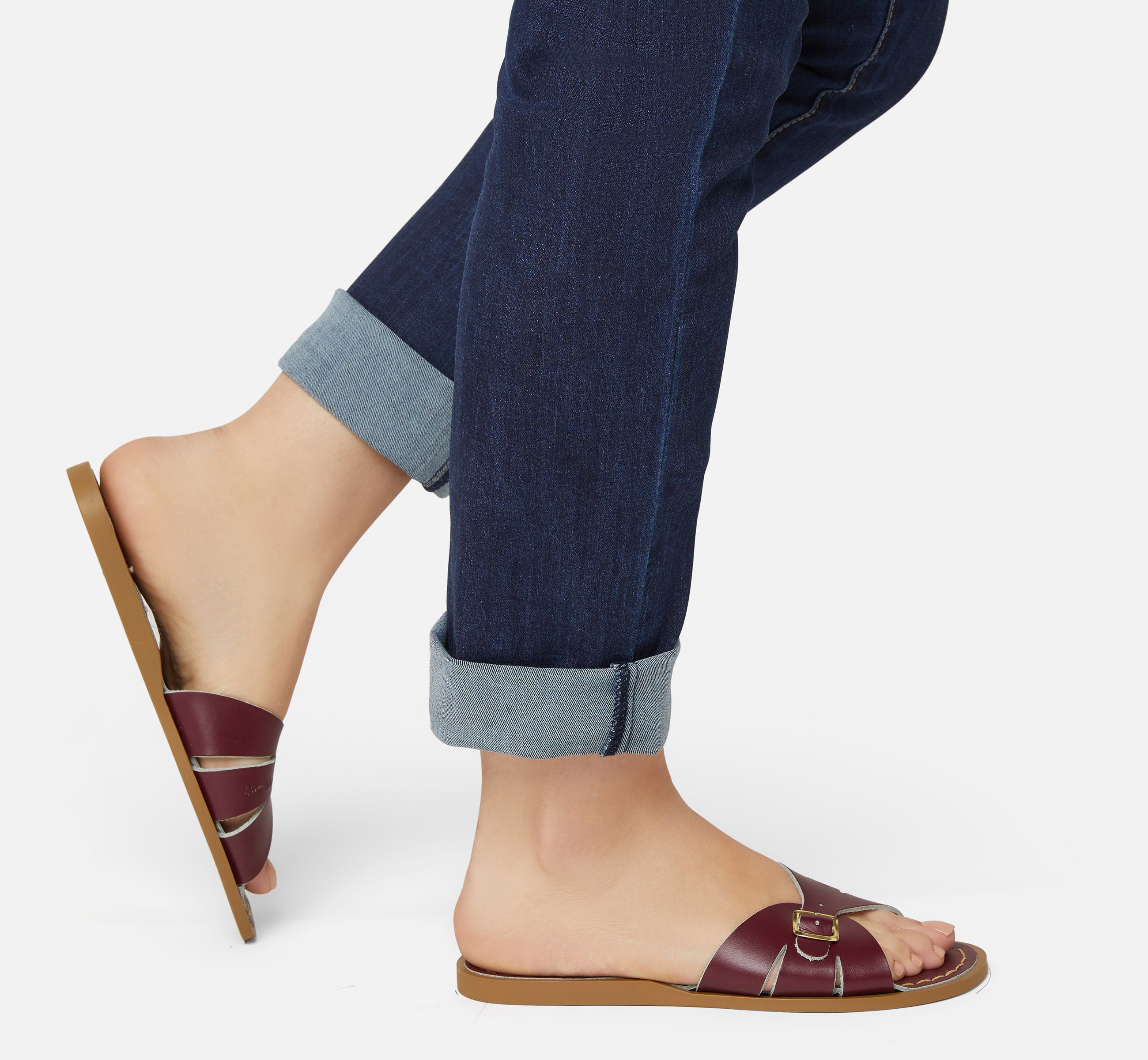 Classic Slide Claret Womens Sandal - Salt-Water Sandals EU