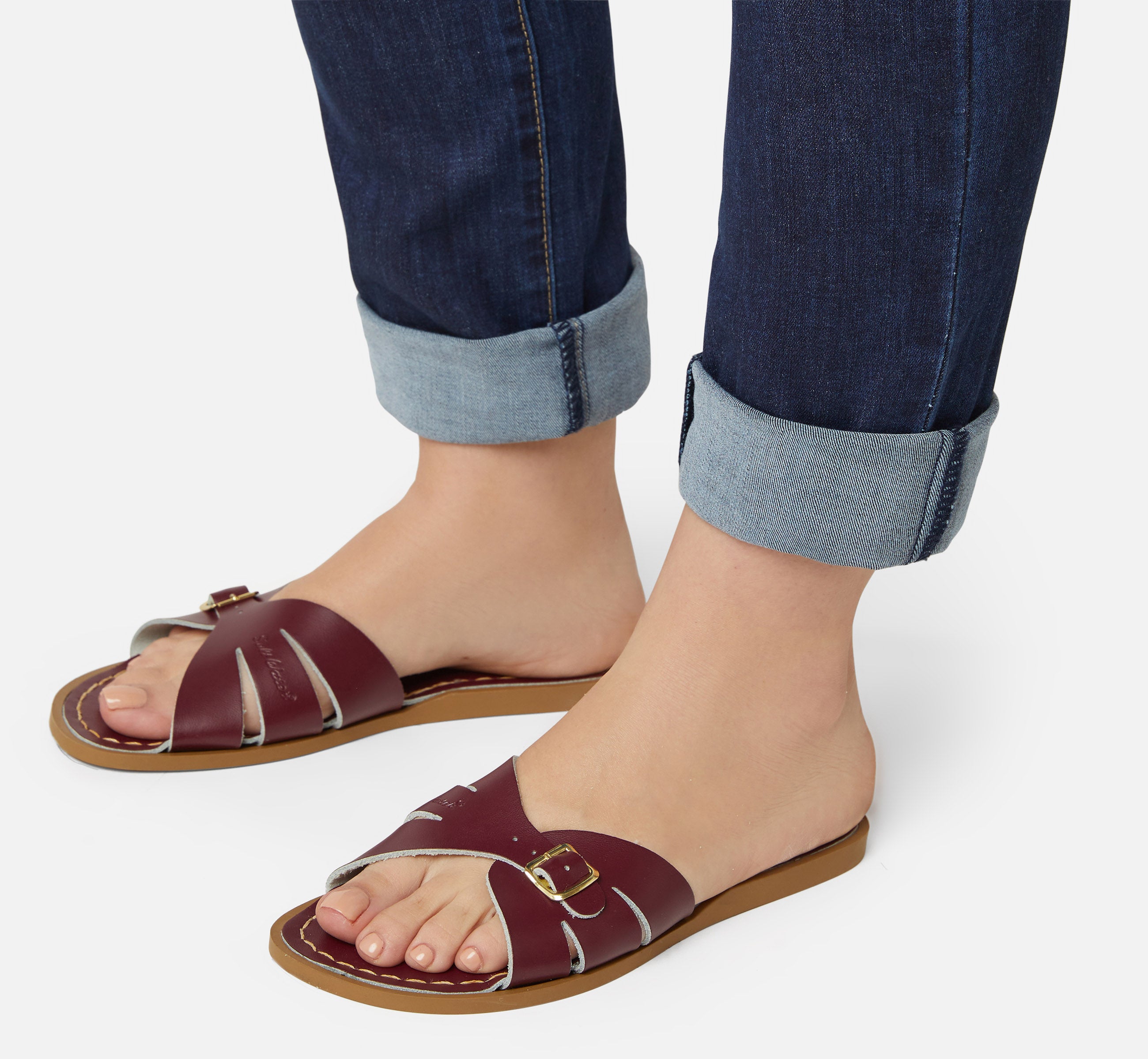 Classic Slide Claret Womens Sandal - Salt-Water Sandals EU