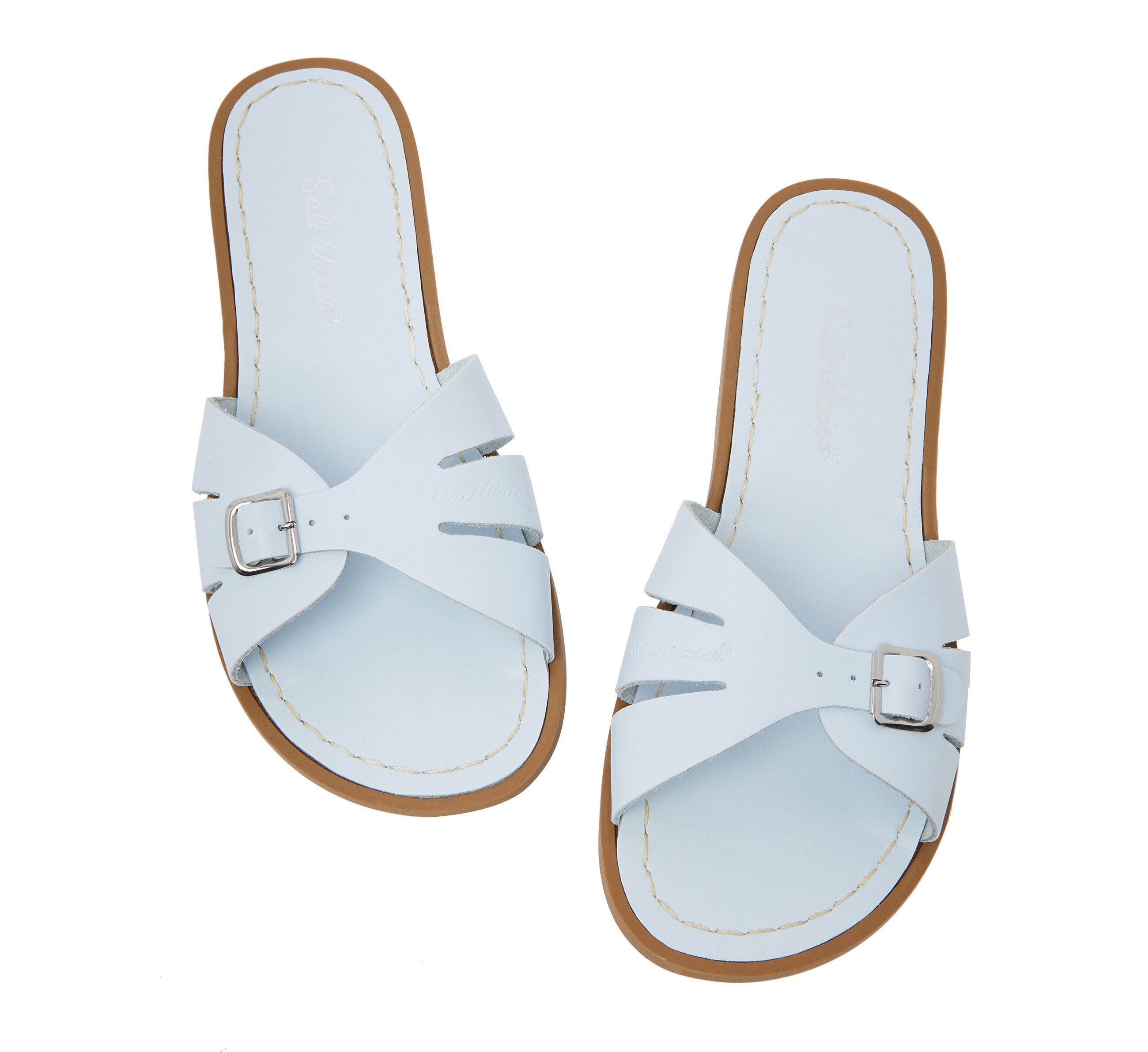 Classic Slide Light Blue Womens Sandal - Salt-Water Sandals EU