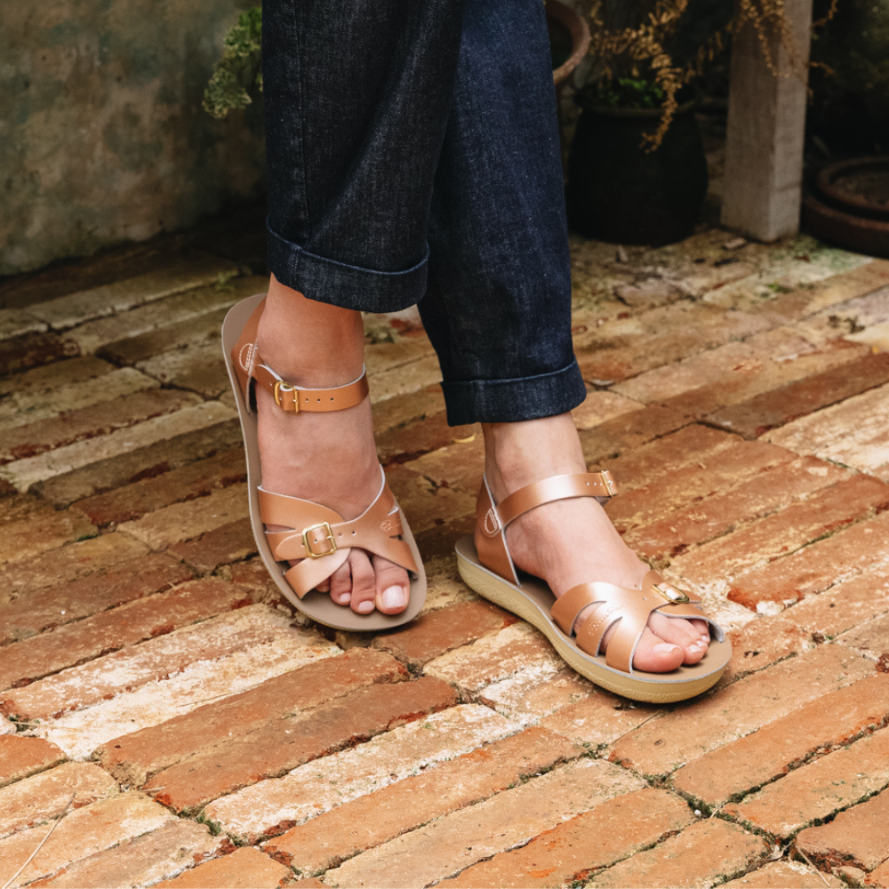 Boardwalk Rose Gold Womens Sandal - Salt-Water Sandals EU
