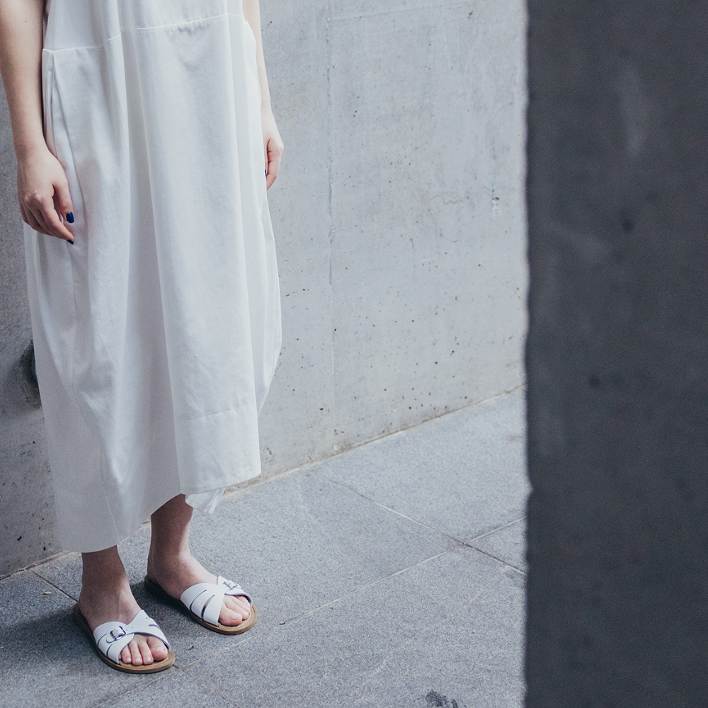 Classic Weiße Pantoletten für Damen - Salt-Water Sandals EU