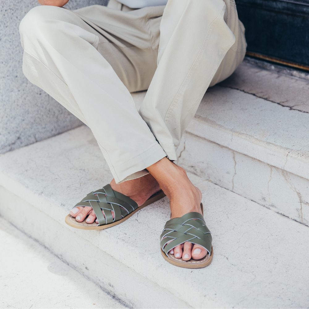 Sandales femme olive Retro Slide - Salt-Water Sandals EU
