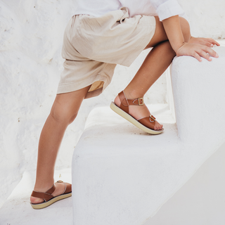 Surfer Tan Kids Sandal - Kids Child Sandals - Salt-Water Sandals EU