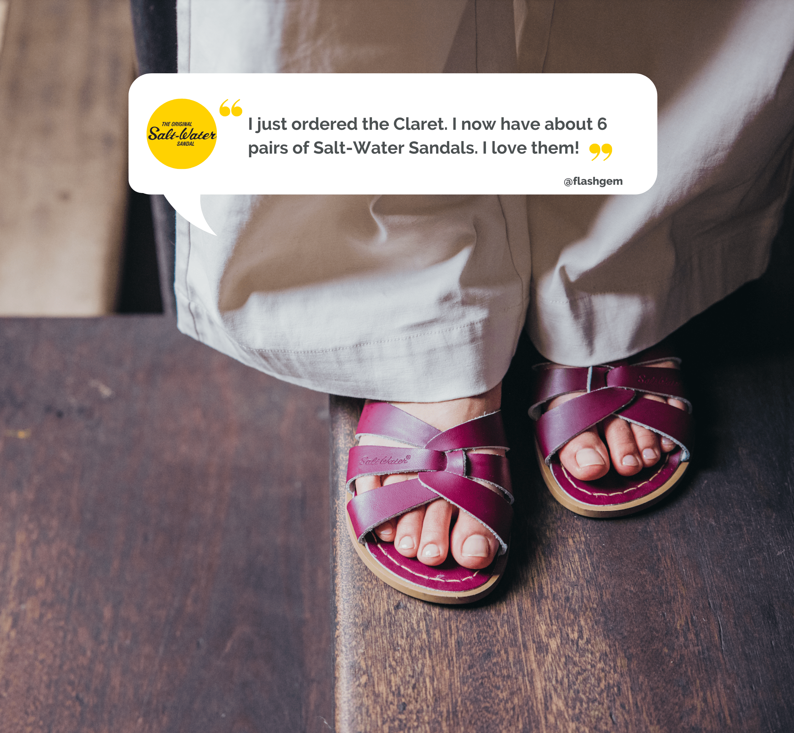 Original Claret Damensandale - Salt-Water Sandals EU